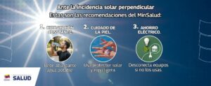 Estas son las recomendaciones del MinSalud ante la incidencia perpendicular de los rayos solares