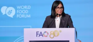 La presidenta Delcy Rodríguez participa en plenaria de la FAO y posiciona el modelo productivo venezolano
